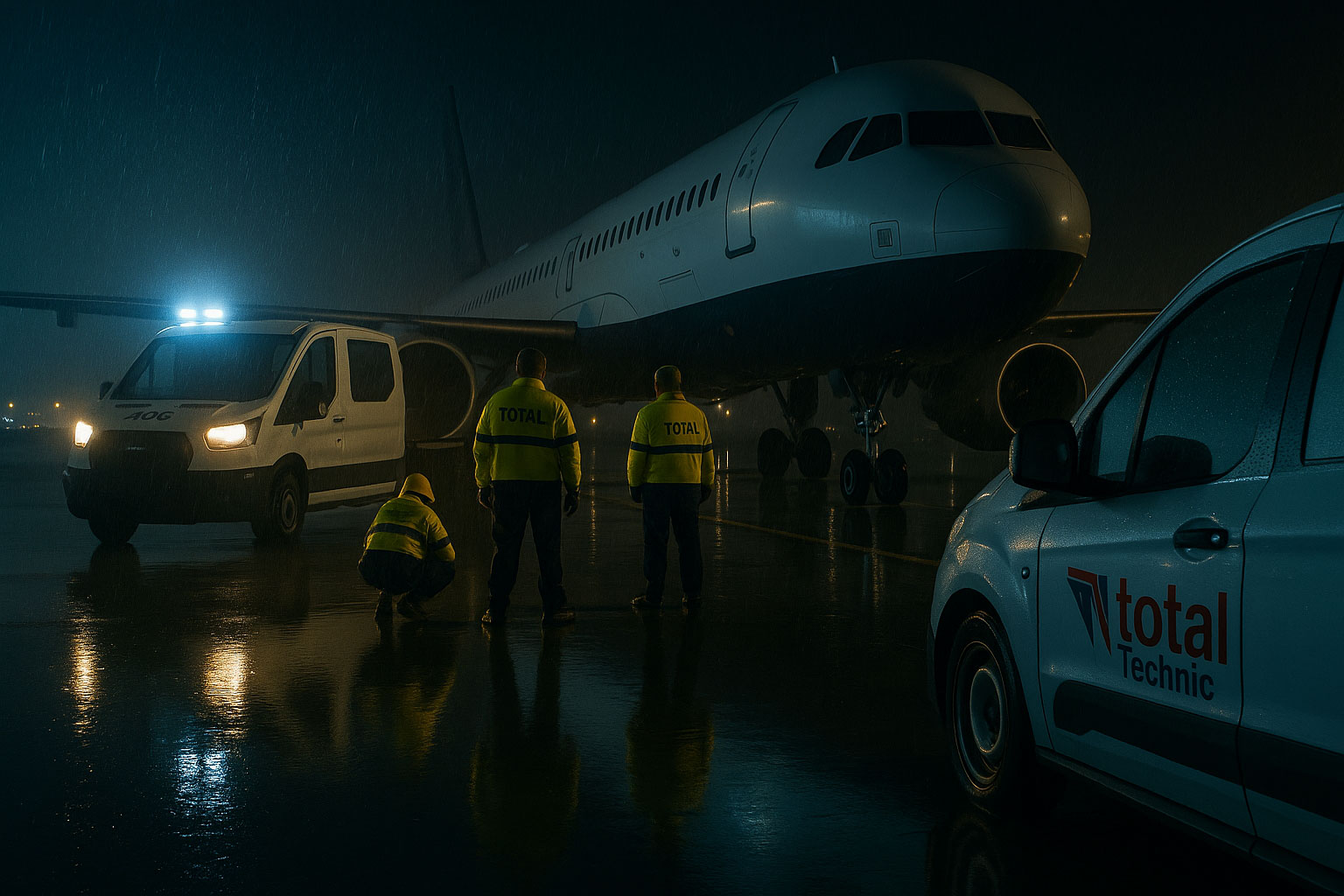 Total Technic AOG support at night